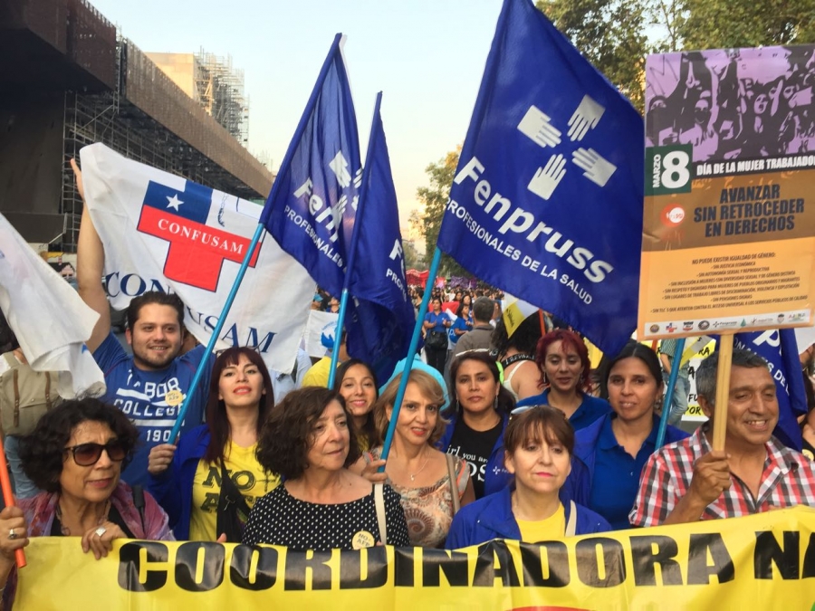 Fenpruss presente en protestas por firma de TPP y marcha en Día Internacional de la Mujer Trabajadora