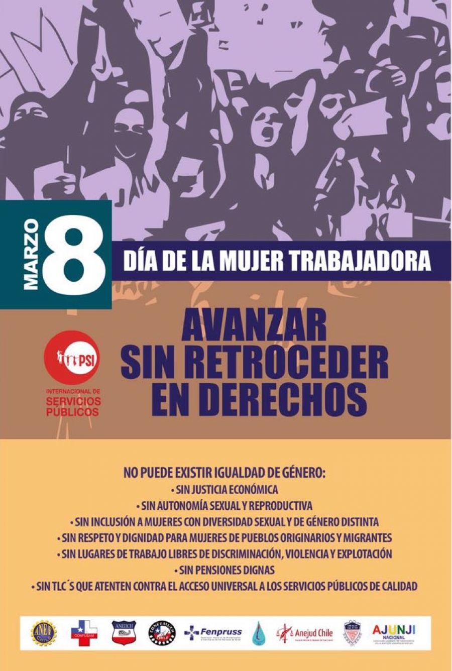 8 de marzo, Día de la Mujer Trabajadora: “Avanzar sin retroceder en Derechos”