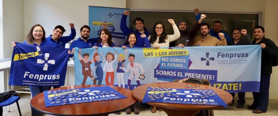 Confederación Fenpruss lanza campaña oficial de sindicalización juvenil en Hospital de Victoria