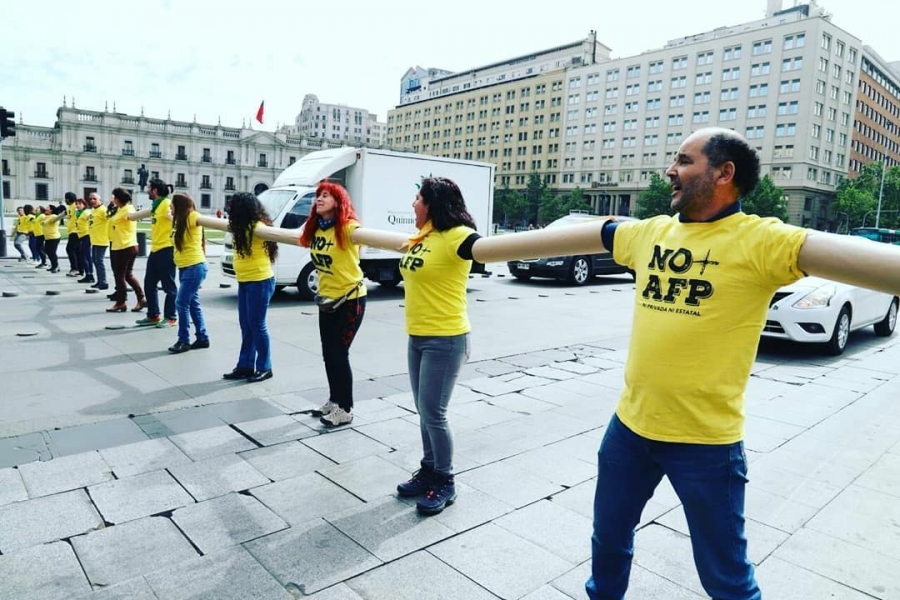 Coordinadora No + AFP prepara el ambiente para Protesta Nacional interrumpiendo la Alameda