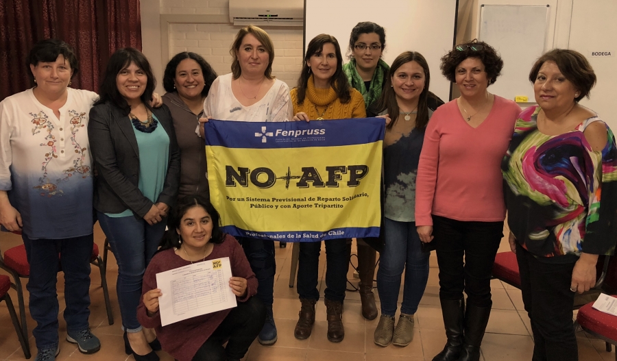 Socias y dirigentes Fenpruss Hospital Base Valdivia participan Cabildo No Más AFP