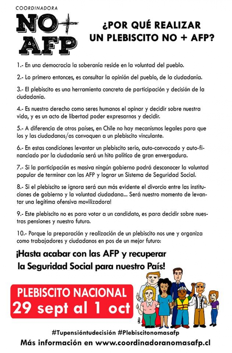 Por qué realizar un Plebiscito No+AFP