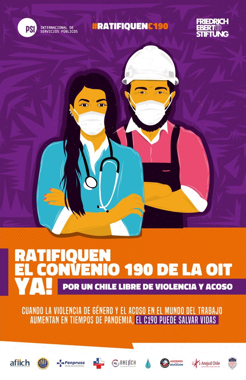 Se crea en Chile una Plataforma Intersindical Pro Ratificación del Convenio 190 de la OIT