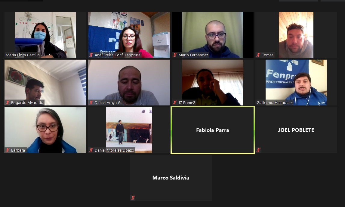 Fenpruss convocó a grupo de trabajo sobre condiciones de trabajadores/as SAMU