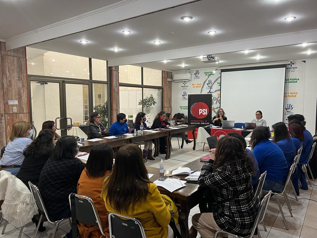 Por la erradicación de la violencia y el acoso en el mundo del trabajo: Fenpruss participa en Taller de la ISP y el Comité Regional de Mujeres de Chile