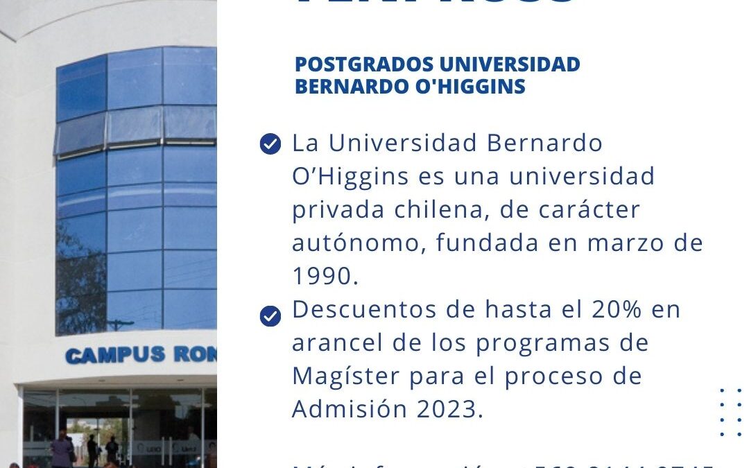 Convenio Postgrados Universidad Bernardo O’Higgins