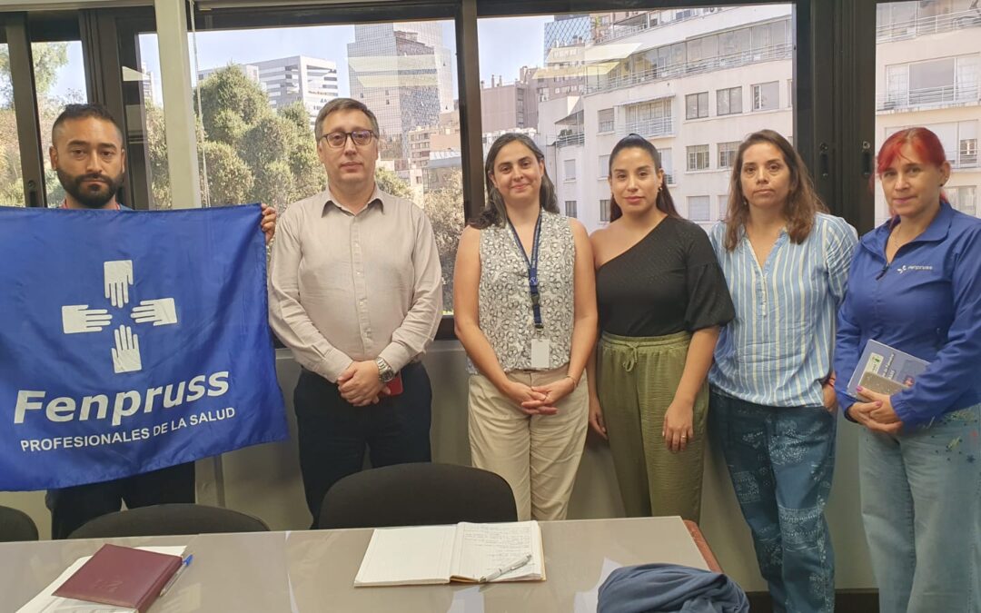 Dirigentas y dirigentes Fenpruss se reúnen con Directora del Servicio de Salud Metropolitano Central para tratar temas de política de gestión y desarrollo de las personas