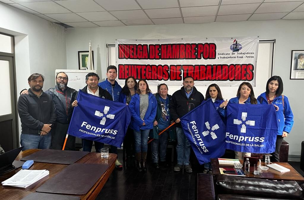 Fenpruss SS Concepción visita a dirigentes de ENAP-Petrox en huelga de hambre