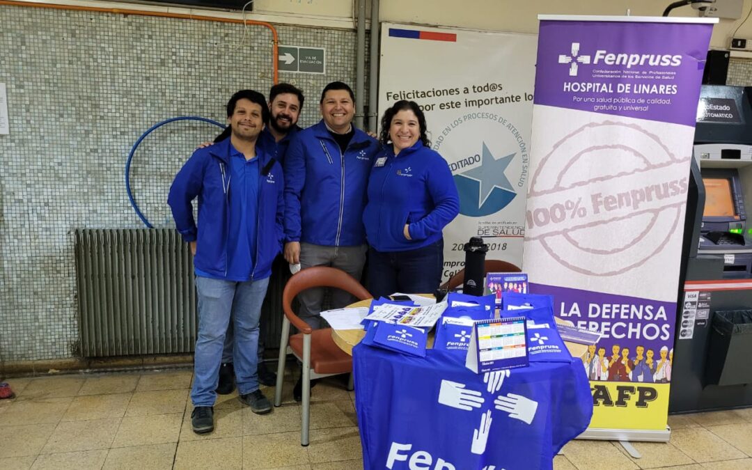 #Sindicalízate: Dirigentes de Fenpruss llaman a sindicalizarse en el Hospital de Linares