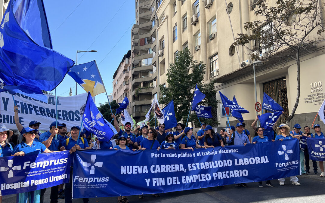 Fenpruss y gremios de profesionales se movilizaron pidiendo una real carrera funcionaria