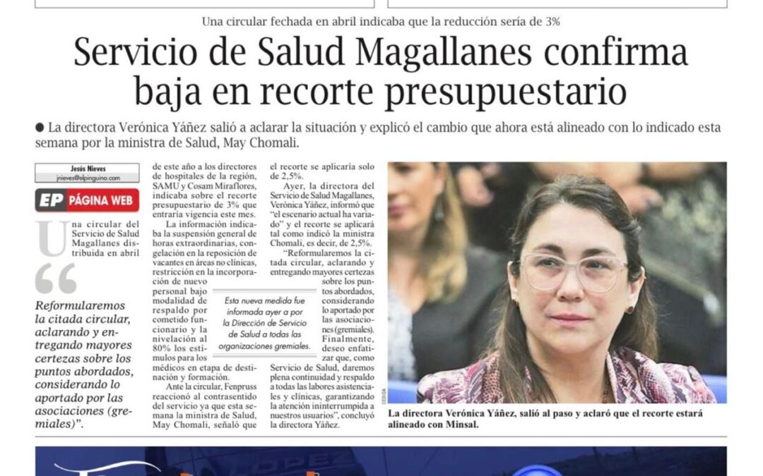 Servicio de Salud Magallanes retrocede y ajusta circular de reajuste presupuestario, tras cuestionamiento de Fenpruss